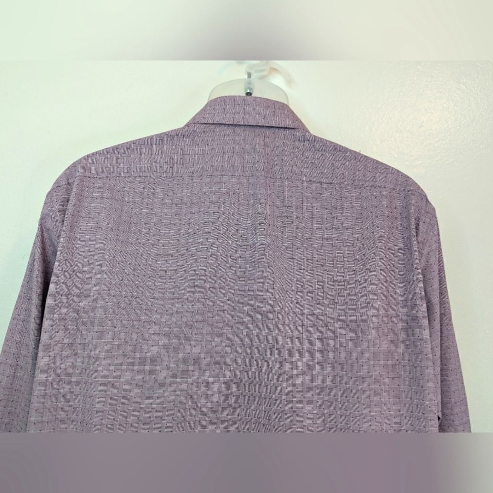 John Varvatos USA Signature Tailored Geometric Preppy Academia Long Sleeve LG - Picture 8 of 12